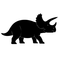Fototapeta premium Triceratops Silhouette – Flat Vector Plotter Cut File
