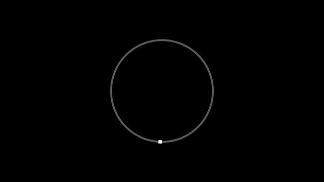 loading data circle icon animation, circle line animation for progress information waiting loading, buffering process on transparent background