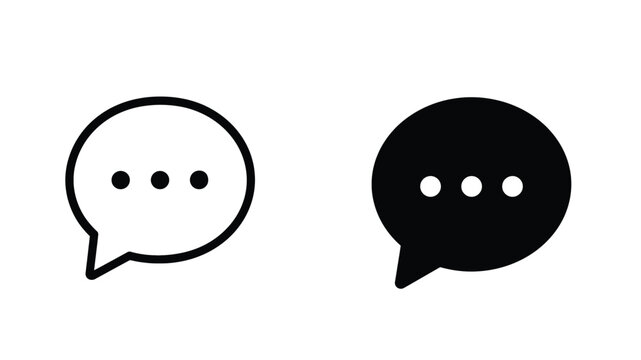 Chat Bubble Icon Bundle Collection Vector Set