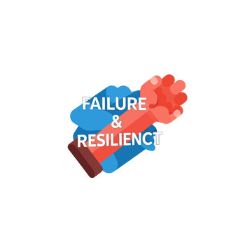 Failure and Resilience Text Concept.