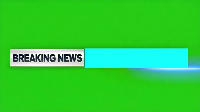 Breaking news lower third graphic animation with a sleek modern design for television broadcast media updates featuring moving text and a vibrant colorful sleek motion sequence
