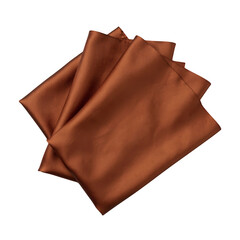 Fototapeta premium Folded Fabric Texture with Warm Brown Tones Isolated on Transparent Background