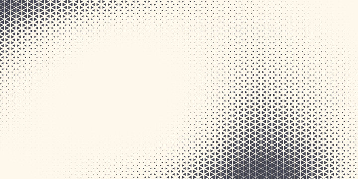 Triangle Vector Abstract Geometric Technology Background. Halftone Triangular Retro 80s Simple Pattern. Minimal Style Dynamic Tech Wallpaper