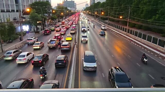 Traffic conditions in Bangkok