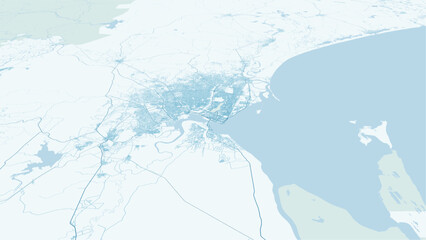 Modern minimalist vector map of Maputo, Mozambique. High-quality scalable illustration of Maputo city grid, Maputo Bay, Polana, and Sommerschield layout for posters and urban design. © AliRza