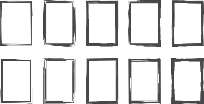 frame decorative border pack vector brush edge frames