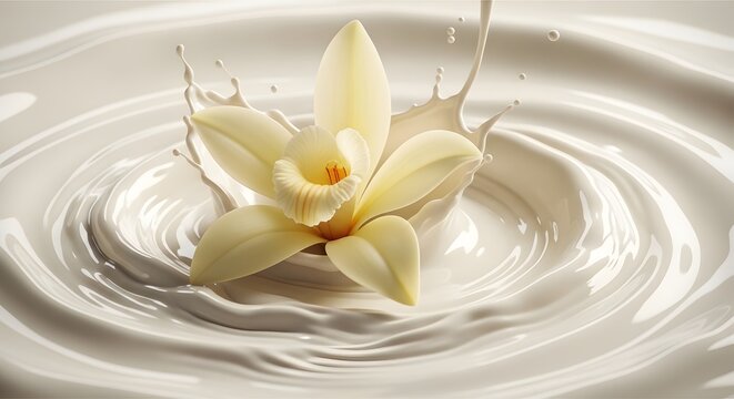 Vanilla Orchid in Cream Splash
Elegant Vanilla Flower and Milk Ripple
Luxury Vanilla Cream Composition
Artistic Vanilla Splash Photography
Gourmet Vanilla Dessert Background
Smooth Vanilla Cream Rippl