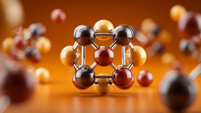 Colorful molecular structure representing atomic chemistry.