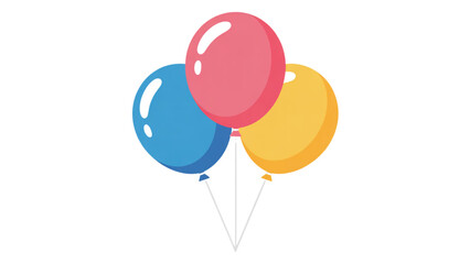 Colorful balloons floating together in the sky Vector © Sofiqul