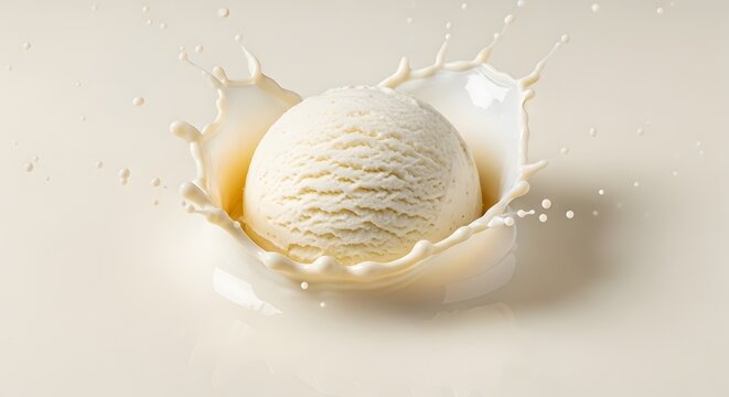 Vanilla Ice Cream Scoop with Cream Splash
Creamy Vanilla Gelato on Minimal Background
Delicious Vanilla Ice Cream Explosion
Single Scoop Vanilla Ice Cream Splash Art
Sweet Frozen Dessert with Milk Spl