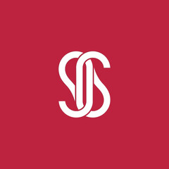 Fototapeta premium Elegant Intertwined Monogram S S Logo Design.