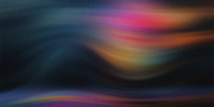 Abstract swirling colors blend and flow with subtle grain texture creating mesmerizing ethereal light and shadow play across dark canvas.