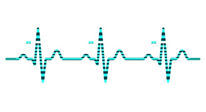 Blue heartbeat EKG pulse line cardiogram medical and health care vector illustration
