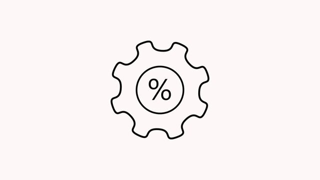 White color circle arrow refresh icon and 10 min timer icon animation on black background. Circular arrow timer icon 10 Min animation. 10 Minutes Time Loop Motion Design