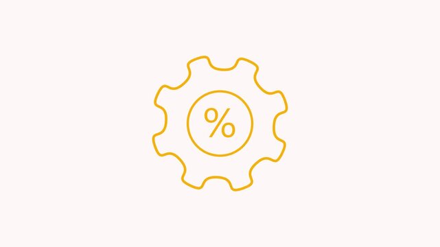 White color circle arrow refresh icon and 10 min timer icon animation on black background. Circular arrow timer icon 10 Min animation. 10 Minutes Time Loop Motion Design