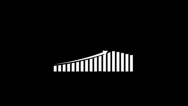 White color circle arrow refresh icon and 10 min timer icon animation on black background. Circular arrow timer icon 10 Min animation. 10 Minutes Time Loop Motion Design