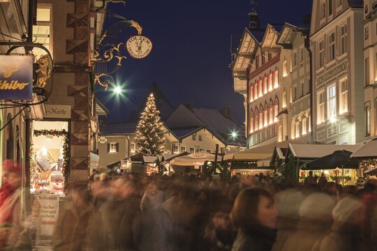 Christmas market, Christkindlmarkt, Bad T&ouml;lz, Bavaria, Germany