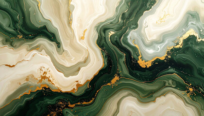 Obraz premium Olive Green Luxury Marble Swirl Texture