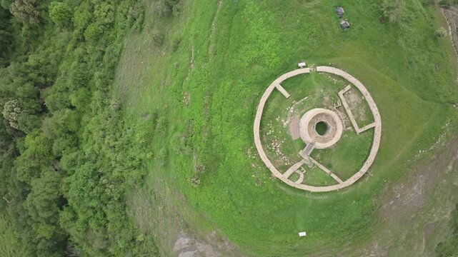 Gara&ntilde;o Castle. Ollo Valley, Navarre. Top view