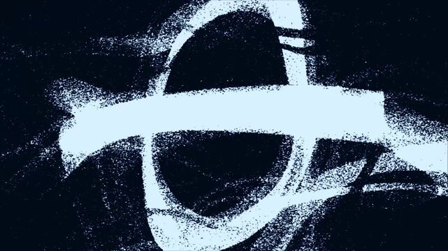 Abstract Swirling Circular Shapes and Organic Grain Textures Minimalist Lo-Fi Grunge Aesthetic Motion Graphics Background for Creative Artistic Media Projects
