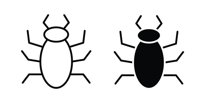Bedbug icon vector design concept in black color