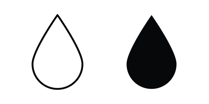 Blood drop icon vector design concept in black color