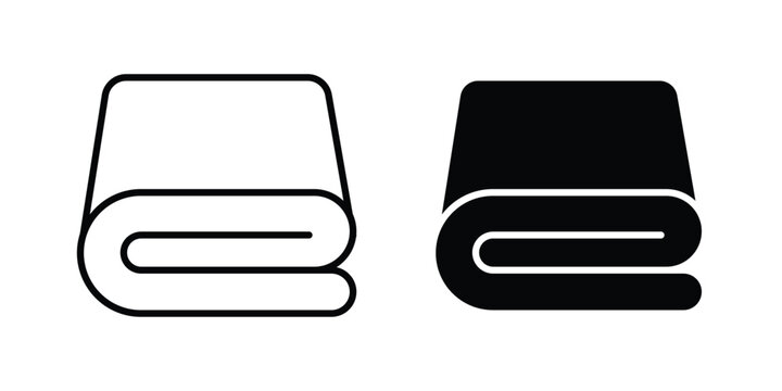 blanket icon vector design concept in black color