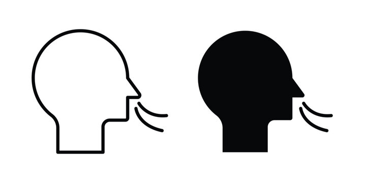 Breath icon vector design concept in black color