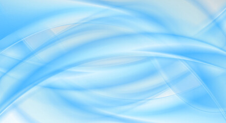 Fototapeta premium Soft blue abstract wave background with transparent flowing lines and modern gradient motion effect.