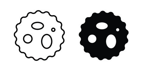 Cancer cell icon vector design concept in black color © Franklin