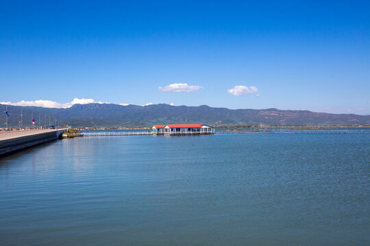 Traditional Pelada Fisherman Cabin on the Shores of Messolonghi Lagoon, Greece