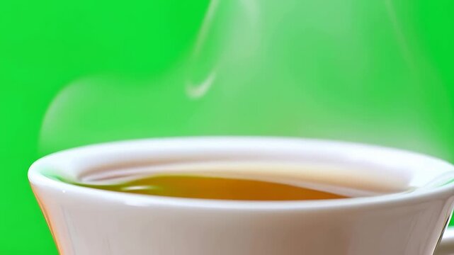 Hot Tea Surface Cartoon Illustration
