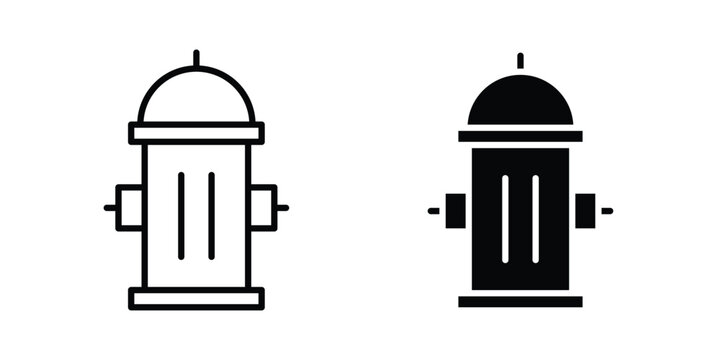 Fire hydrant icon vector design concept in black color