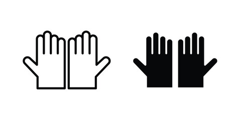 Fototapeta premium Gloves icon vector design concept in black color
