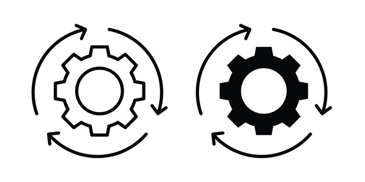 Implementation icon vector design concept in black color
