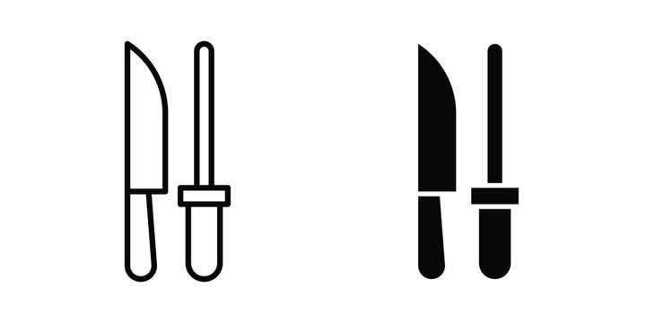 Knife sharpener icon vector design concept in black color