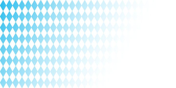 Blue Diamond Geometric Background With Gradated Harlequin Pattern And Soft White Fade