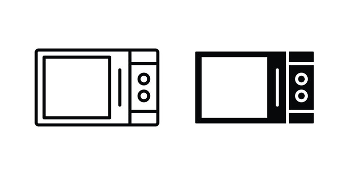 Oven icon vector design concept in black color