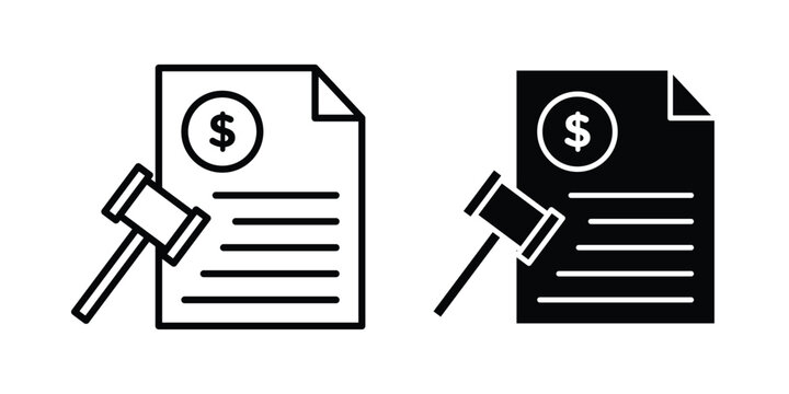 Penalty icon vector design concept in black color