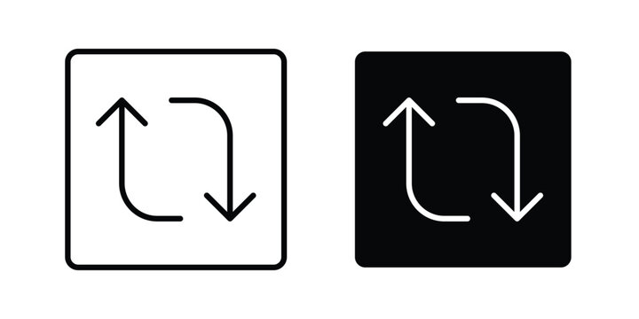 Repost icon vector design concept in black color