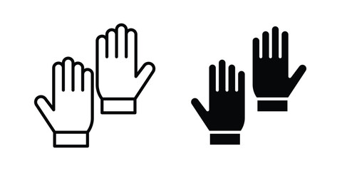 Fototapeta premium safety gloves icon vector design concept in black color