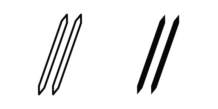 Toothpick icon vector design concept in black color