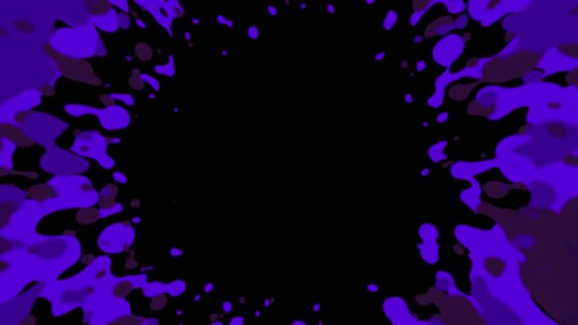 Anime purple fire border effect with vibrant violet flames surrounding a black background in mystical abstract motion.