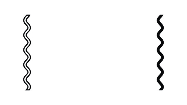 Black wavy line icons