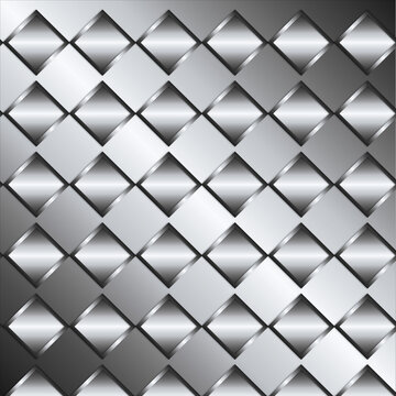 Abstract Geometric Metallic Diamond Plate Pattern Background