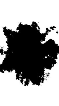 with Organic Splash Texture and Alpha Channel Overlay, and Cinematic Intro Videos, Black Ink Stain Spreading in Water Animation, for Cinematic Visual Effects and Artistic Video Production in Ultra 4K