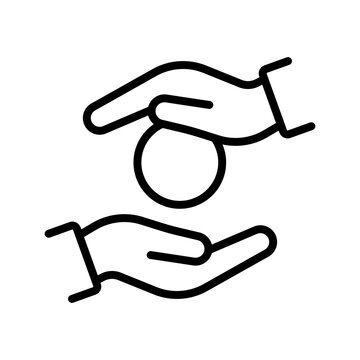 Stack of coins with a downward arrow icon, representing financial loss, budget reduction, or decrease in savings