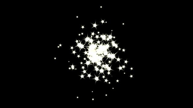 Magical Twinkling Stardust Overlay with Glowing White Sparkle Trails, Doodle Fairy Stars, Shimmering Glitter Confetti, Cosmic Dust Motion and Festive Looping Black Screen Effect