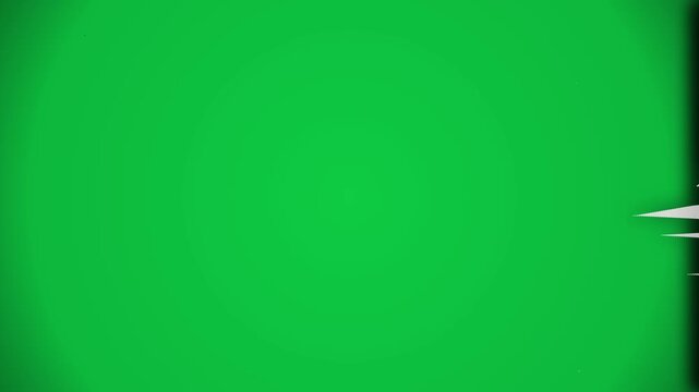 Abstract green and white paper rip transition with dynamic motion