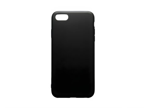 Black smartphone protective case isolated on transparent background, png image
